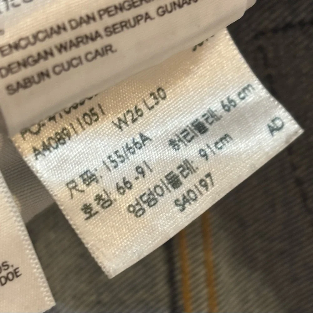 Levis 501 Original Fit Jeans Dark Wash Blue 26